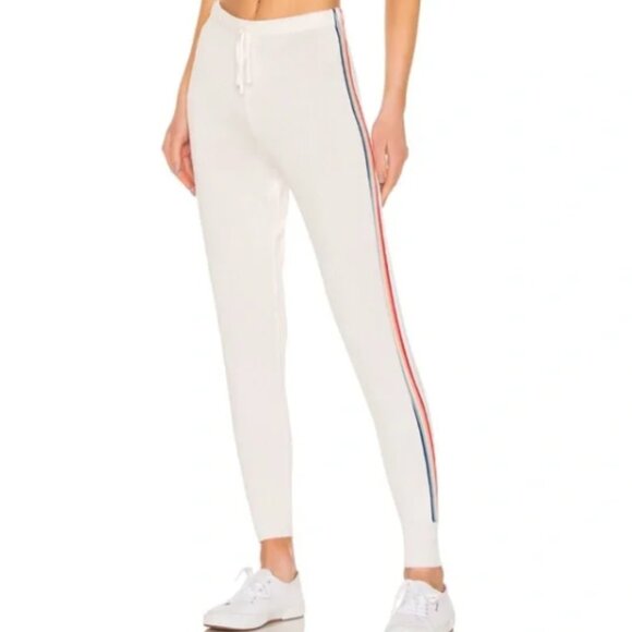Spiritual Gangster x Madeline Thompson Rainbow Side Striped Knit Jogger Pants S - Picture 2 of 5